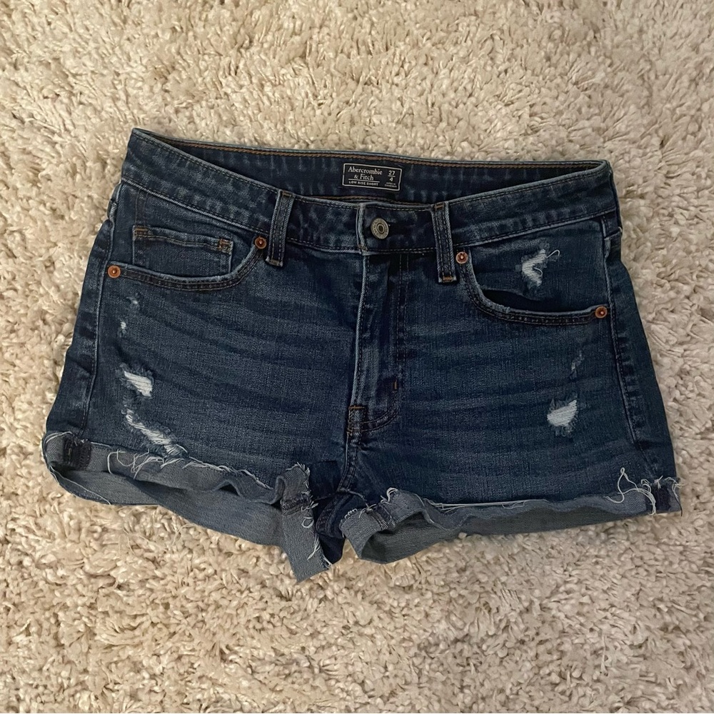 Low Rise Denim Shorts || Abercrombie & Fitch
